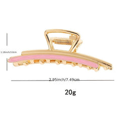 Vintage Matte Glossy Hair Claw Clips Metal Hair Jaw Clamp Barrette