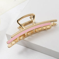 Vintage Matte Glossy Hair Claw Clips Metal Hair Jaw Clamp Barrette