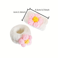 Cartoon Flower Decoration Wrist Spa Washband
