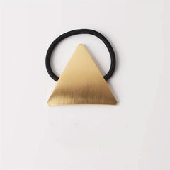 Metal Heart Hair Tie Triangle Hair Rope Elastic Style Hair Ring