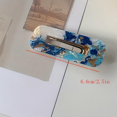 Acetic Acid Hair Clips Stone Pattern Headdress Bangs Clip Hair Accessories