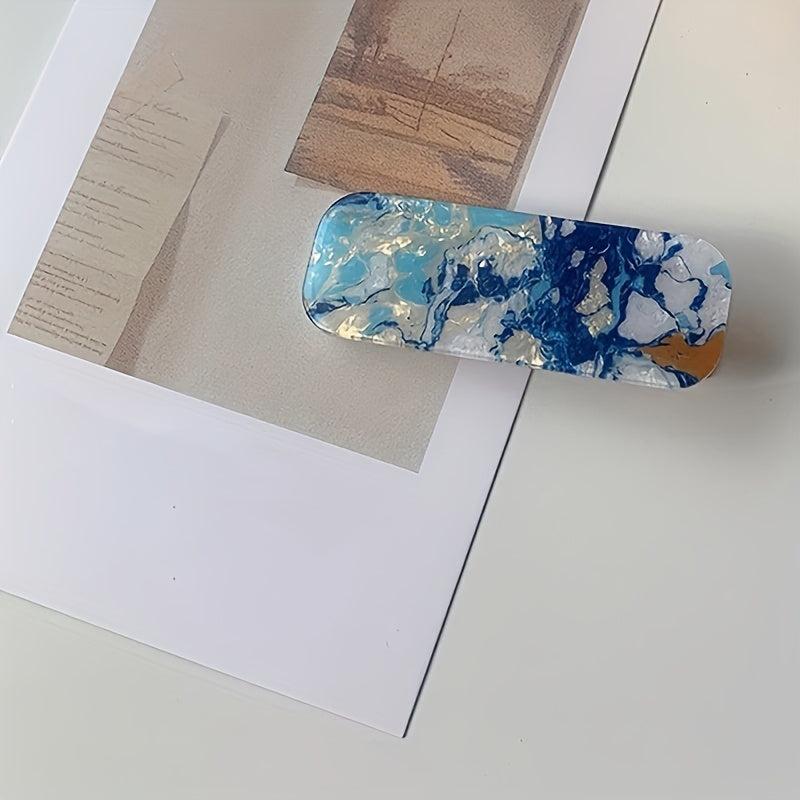 Acetic Acid Hair Clips Stone Pattern Headdress Bangs Clip Hair Accessories