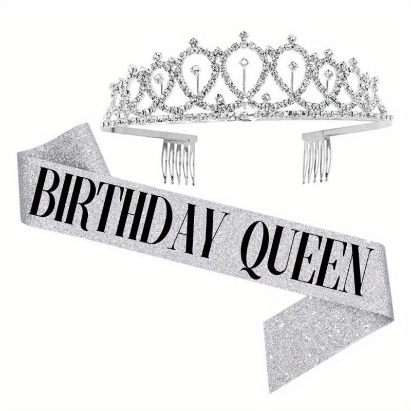 Princess Style Rhinestone Headband and Belt Set for Girls