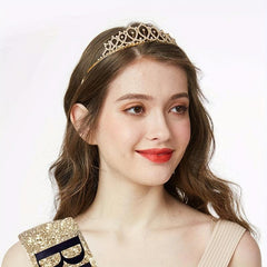 Princess Style Rhinestone Headband and Belt Set for Girls