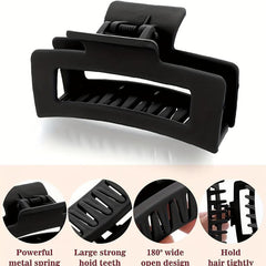 Matte Hair Claw Clip Large Hair Claw For Thick Long Hair Nonslip Ponytail Holder