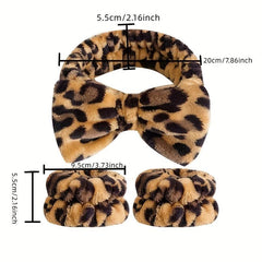 3pcs Leopard Print Hair Bundle Set