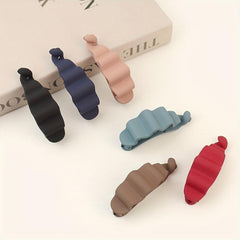 6pcs Frosted Wavy Hair Claw Twist Clip Hair Accessories For Women Girls