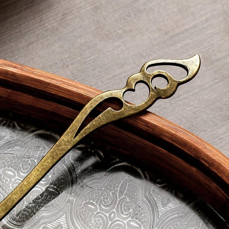 Retro Hairpin Metal Ancient Style Hair Stick Ponytail Holder Hair Accessories