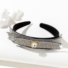 Sparkly Crystal Headband Silvery Thin Hair Band