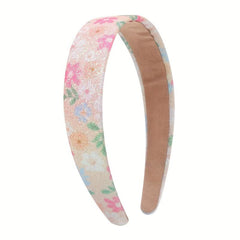 Y2K Glitter Flower Heart Print Headband Sweet Hair Accessory