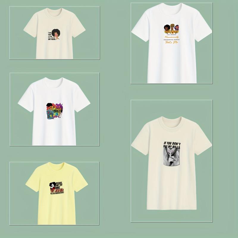 Cartoon Letter Dark Girls Iron On Sticker Decals DIY Clothing T Shirt