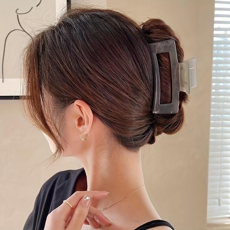 4pcs Large Hollow Shark Claw Hair Clip Back Head Hair Ponytail Hair Clip
