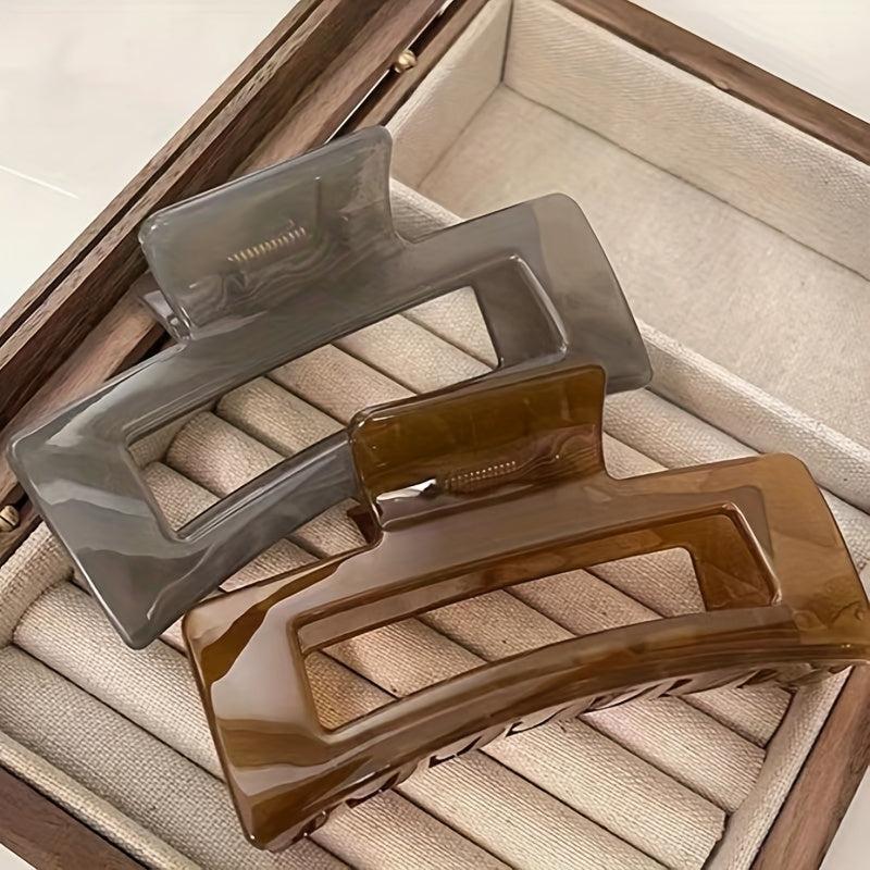 4pcs Large Hollow Shark Claw Hair Clip Back Head Hair Ponytail Hair Clip