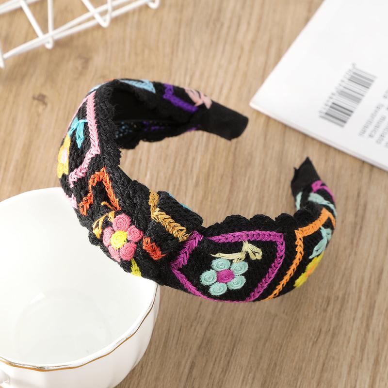 Bohemian Knitted Sunflower Headband Hair Band for Women