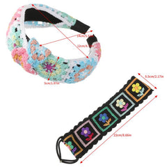 Bohemian Knitted Sunflower Headband Hair Band for Women