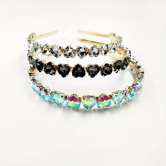Baroque Crystal Heart Decor Headband Hair Band Glitter Hair Accessories