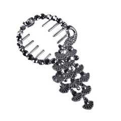 Peacock Rhinestone Crystal Double Side Hair Clip Ladies Hair Accessories
