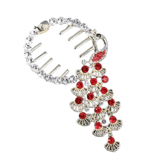 Peacock Rhinestone Crystal Double Side Hair Clip Ladies Hair Accessories