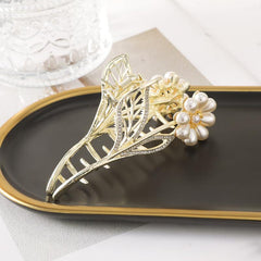 Faux Pearl Flower Rhinestone Hair Claw Hair Clip Hair Accessories