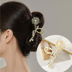 Faux Pearl Flower Rhinestone Hair Claw Hair Clip Hair Accessories