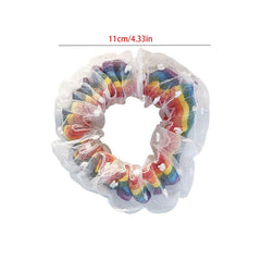 10pcs French Large Wool Scrunchie Retro Hair Rope Fabric Accessories