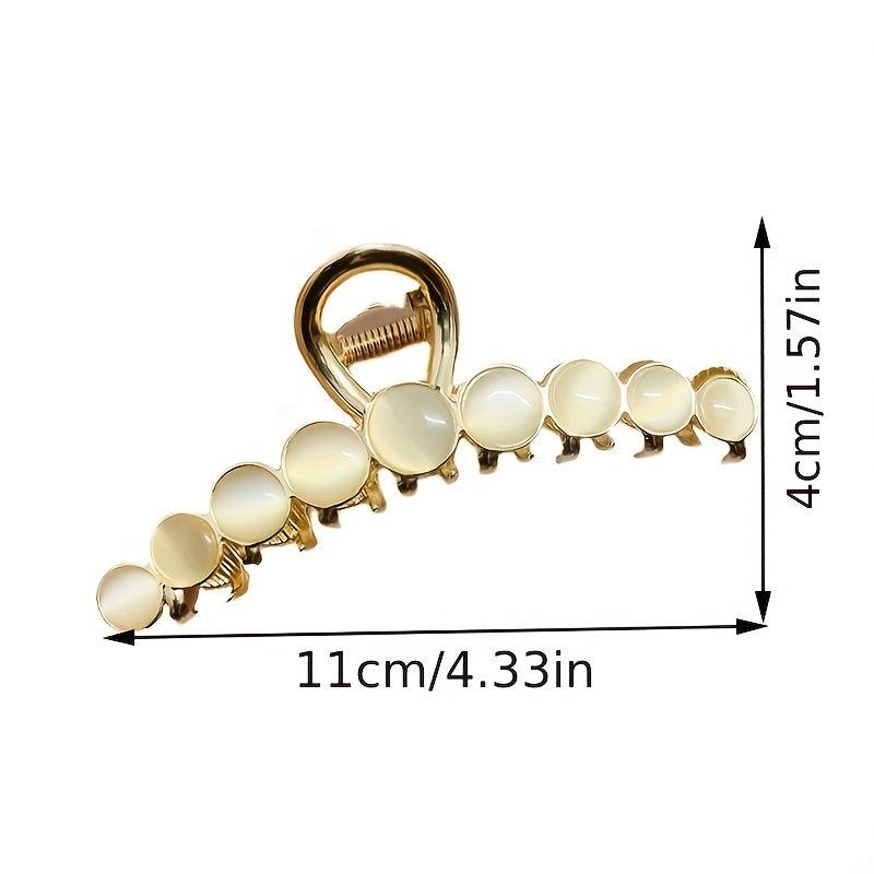 Opal Hair Claw Large Metal Back Head Hair Claw Shark Claw Hair Accessories