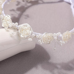 Flower Headband Bridal Head Piece Ribbon Head Band Hair Accessories