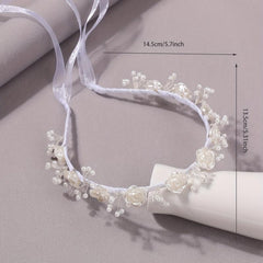 Flower Headband Bridal Head Piece Ribbon Head Band Hair Accessories