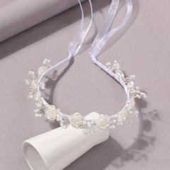 Flower Headband Bridal Head Piece Ribbon Head Band Hair Accessories