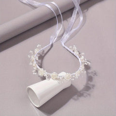 Flower Headband Bridal Head Piece Ribbon Head Band Hair Accessories