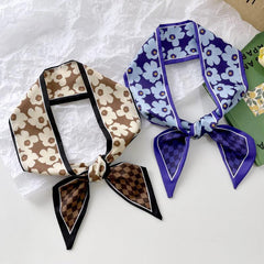 Long Scarf Flower Headband Ribbon Hair Band Silk Belt