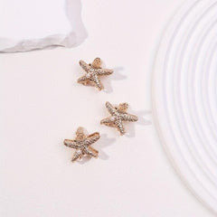 3pcs Small Starfish Hair Claw Nonslip Braids Shark Claw Women Girls Sweet Hair