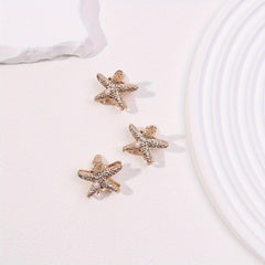 3pcs Small Starfish Hair Claw Nonslip Braids Shark Claw Women Girls Sweet Hair
