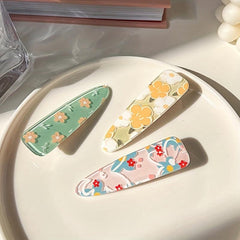 Floral Hair Clips Side Clip Fringe Barrette Hair Accessory For Women