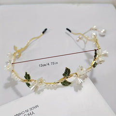 Faux Lily Flower Hair Hoop for Wedding Holiday Daily Use