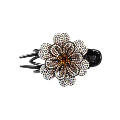 Colorful Rhinestone Flower Hair Claw Crystal Hair Clip For Women