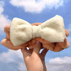 Plush Bow Knot Hairband Coral Fleece Headband