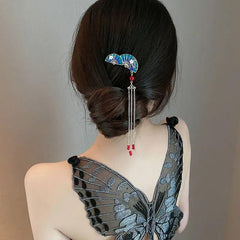 Vintage Tassel Fan Hair Comb Retro Hairpin Headdress Accessories