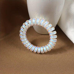 3pcs Transparent Spiral Hair Tie Y2K Hair Accessories Elastic Hair Rope