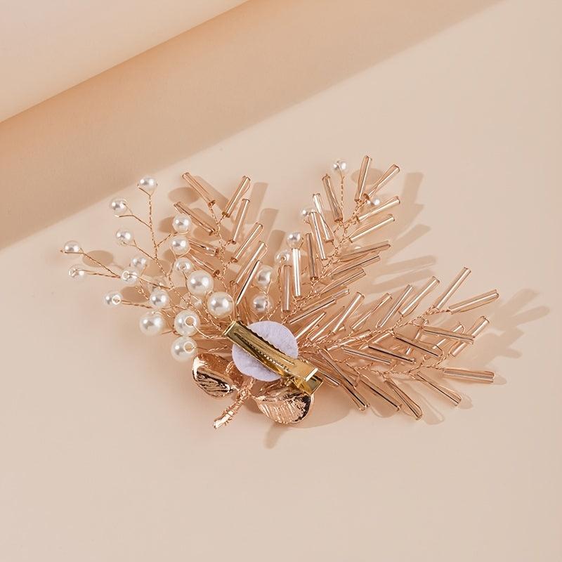 Rose Faux Pearl Hair Clip Wedding Hairpin Barrette Hair Ac