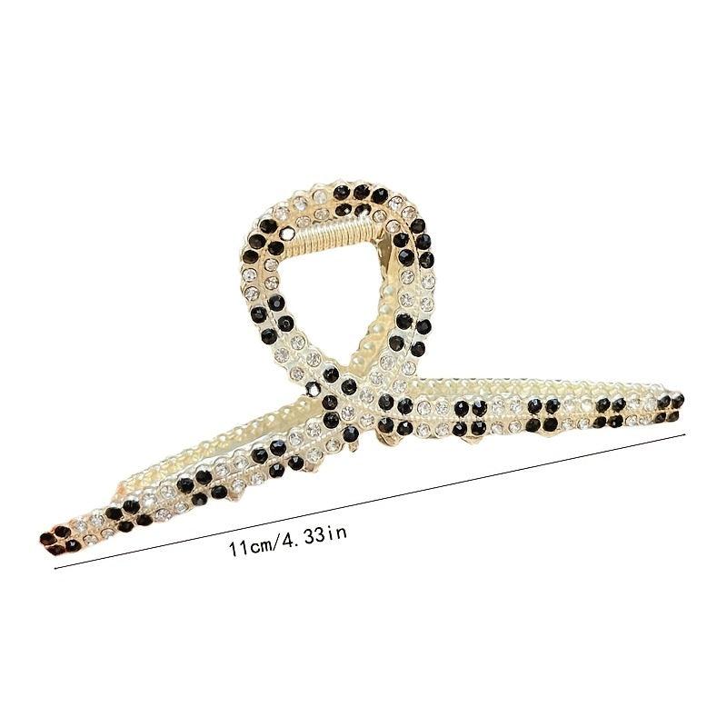 Rhinestone Hair Clip Metal Claw Clip For Thick Hair