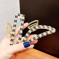 Rhinestone Hair Clip Metal Claw Clip For Thick Hair