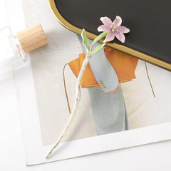 Flower Hair Pin Floral Hair Stick Ponytail Holder Hair Accessories