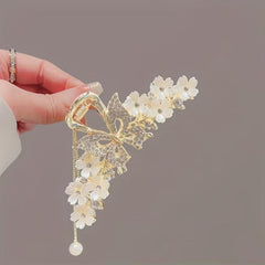 Large Shark Claw Rhinestone Hair Claw Ponytail Holder