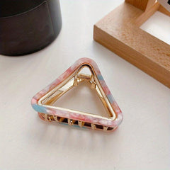 Acetate Triangle Alloy Hair Claw Shark Claw Ponytail Hair Clip