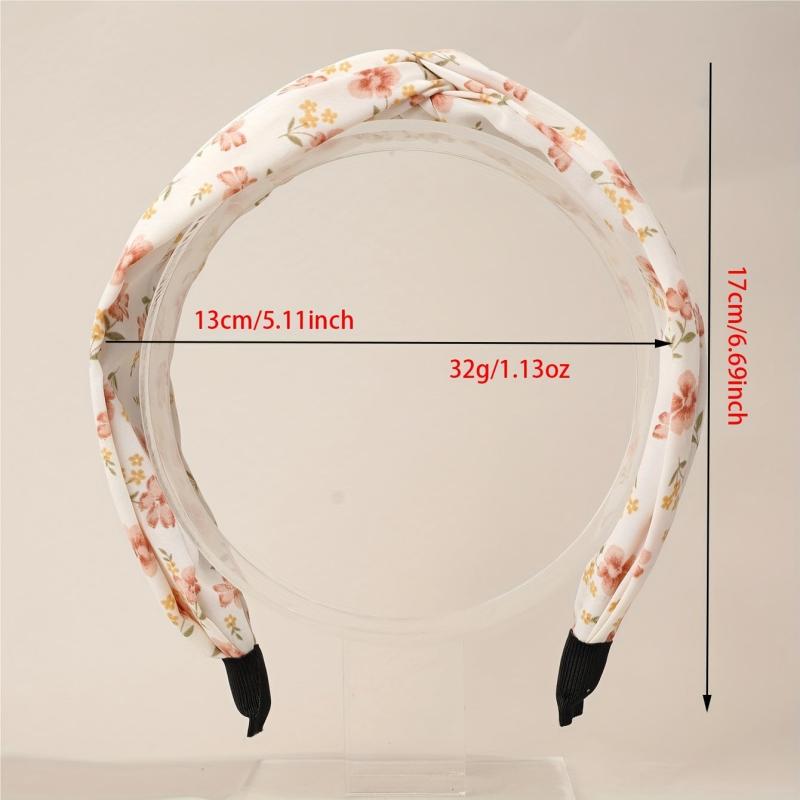 2pcs Knotted Hair Hoop Cross Floral Hairpin Head Hoop Headwear