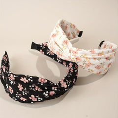 2pcs Knotted Hair Hoop Cross Floral Hairpin Head Hoop Headwear