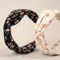 2pcs Knotted Hair Hoop Cross Floral Hairpin Head Hoop Headwear