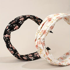 2pcs Knotted Hair Hoop Cross Floral Hairpin Head Hoop Headwear