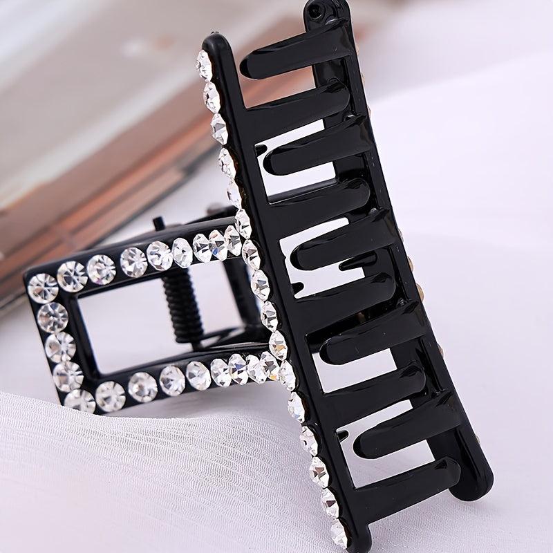 Rhinestone Hair Claw Clip Nonslip Ponytail Holder Women Girls Hair Claw